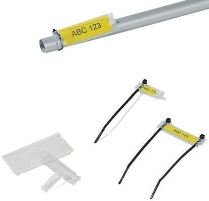 HellermannTyton Helafix Cable Tie Cable Markers, Transparent, 525-10353 HC09-35-PEUV-CL