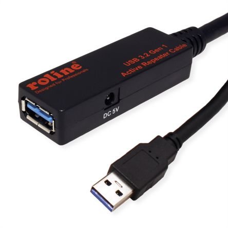 Roline USB 3.2, Female USB A to Male USB A, 15m